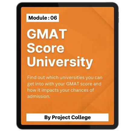 GMAT score university